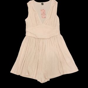 NWT SHEIN MOD Cream Sleeveless Romper